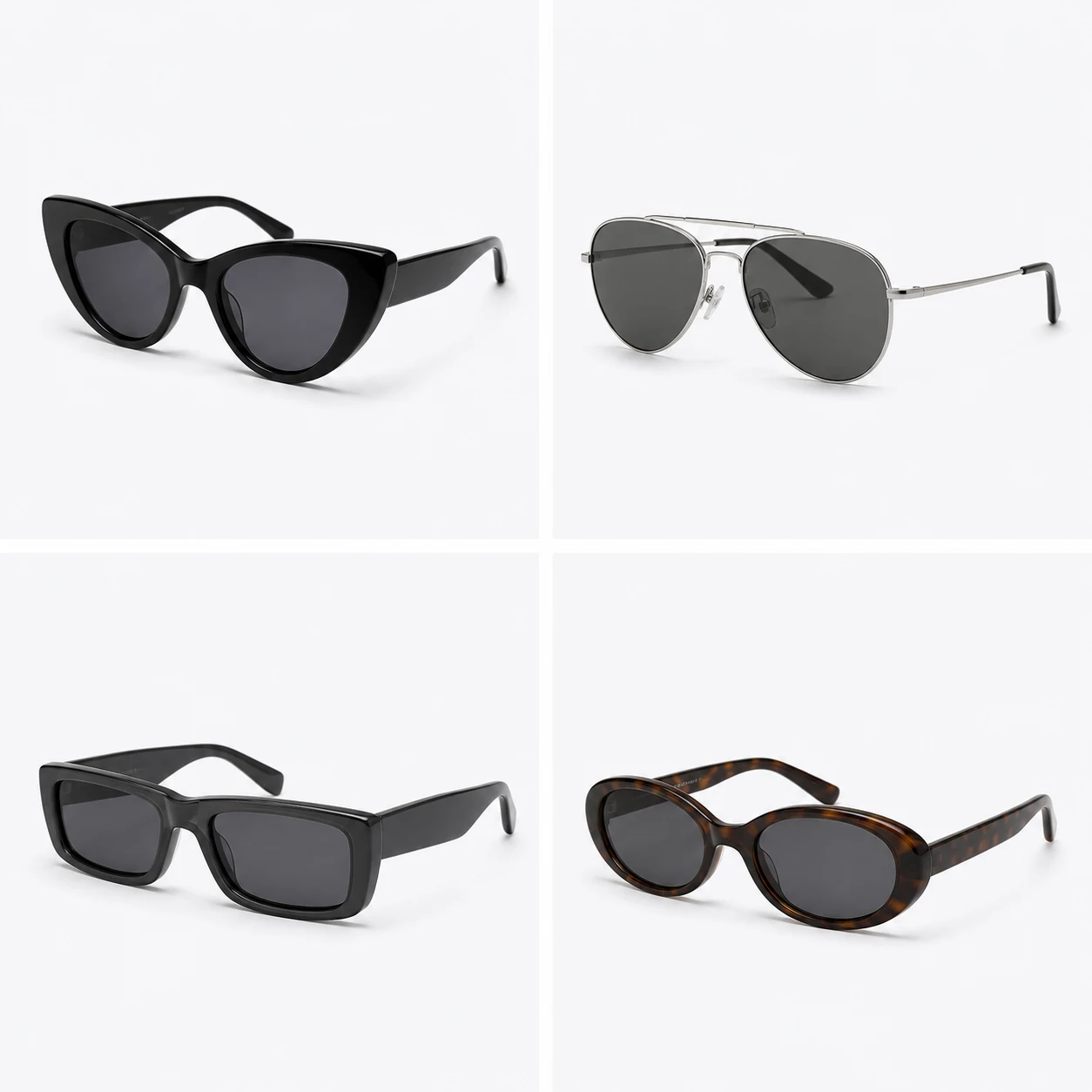 Black cat-eye sunglasses selected for the Cat Eye shape